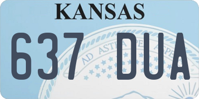 KS license plate 637DUA