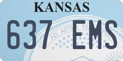 KS license plate 637EMS