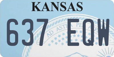 KS license plate 637EQW