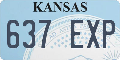 KS license plate 637EXP