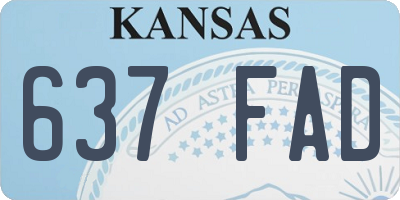 KS license plate 637FAD