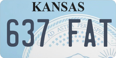 KS license plate 637FAT