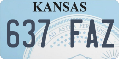 KS license plate 637FAZ