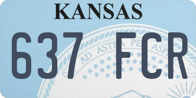 KS license plate 637FCR