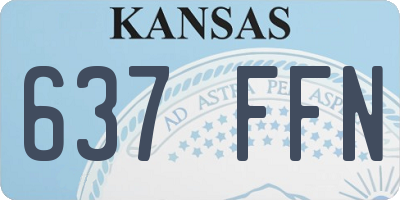 KS license plate 637FFN