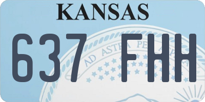 KS license plate 637FHH