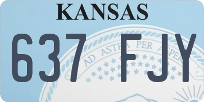 KS license plate 637FJY