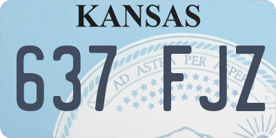 KS license plate 637FJZ