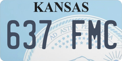 KS license plate 637FMC