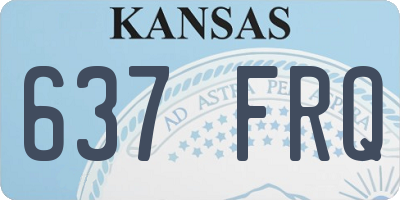 KS license plate 637FRQ