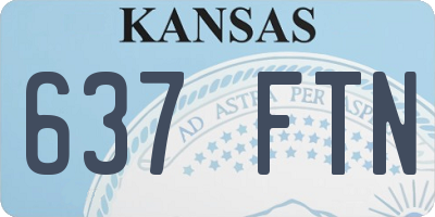 KS license plate 637FTN