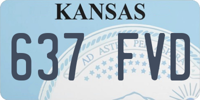 KS license plate 637FVD