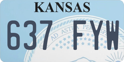 KS license plate 637FYW