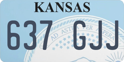 KS license plate 637GJJ