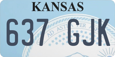 KS license plate 637GJK