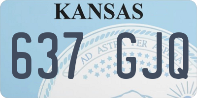 KS license plate 637GJQ