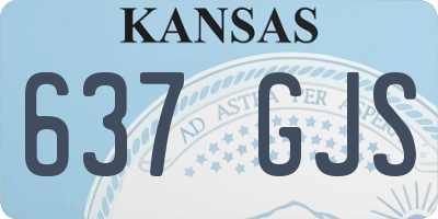 KS license plate 637GJS
