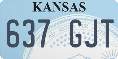KS license plate 637GJT