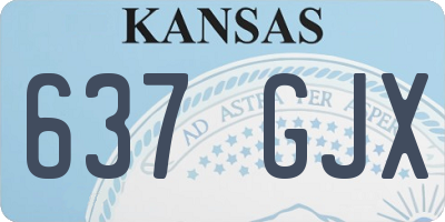 KS license plate 637GJX