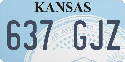 KS license plate 637GJZ