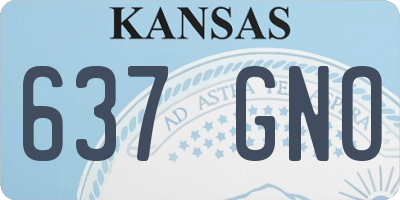 KS license plate 637GNO
