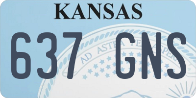 KS license plate 637GNS