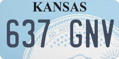 KS license plate 637GNV