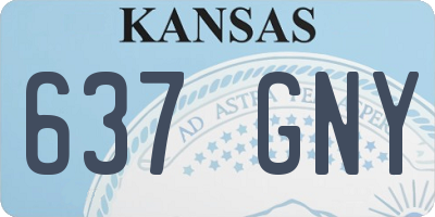 KS license plate 637GNY