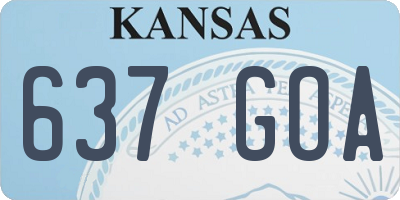 KS license plate 637GOA
