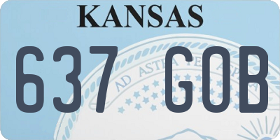 KS license plate 637GOB