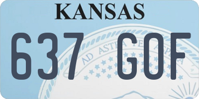KS license plate 637GOF