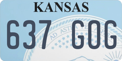 KS license plate 637GOG