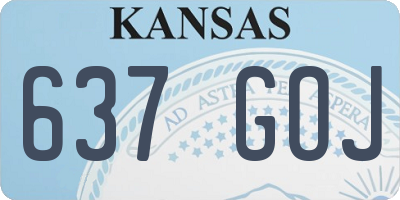 KS license plate 637GOJ