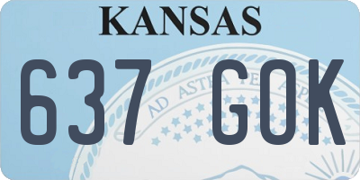 KS license plate 637GOK