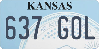 KS license plate 637GOL