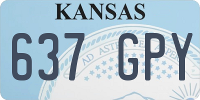 KS license plate 637GPY