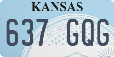 KS license plate 637GQG