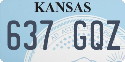 KS license plate 637GQZ