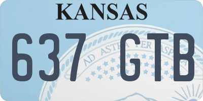 KS license plate 637GTB