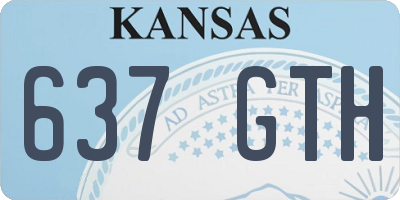 KS license plate 637GTH