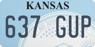 KS license plate 637GUP