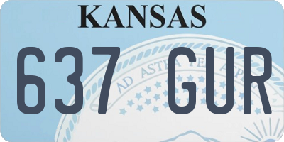 KS license plate 637GUR