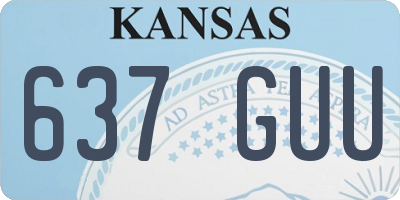 KS license plate 637GUU
