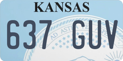 KS license plate 637GUV
