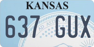 KS license plate 637GUX