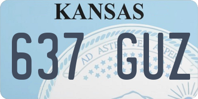 KS license plate 637GUZ