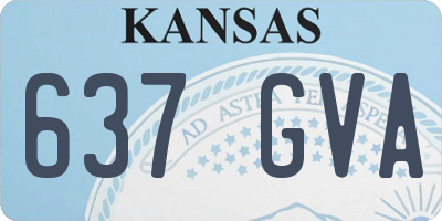 KS license plate 637GVA