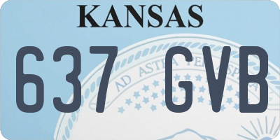 KS license plate 637GVB
