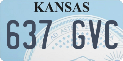 KS license plate 637GVC
