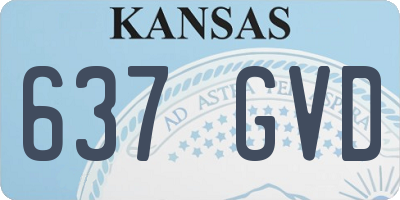 KS license plate 637GVD